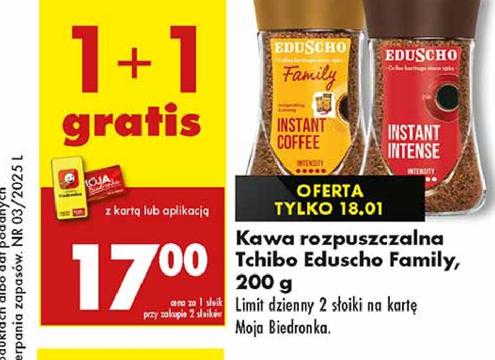 Kawa Eduscho cafe instant intense promocja