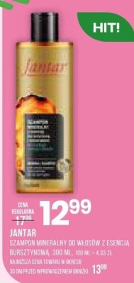 Szampon mineralny do włosów z esencją JANTAR promocja w Drogerie Natura