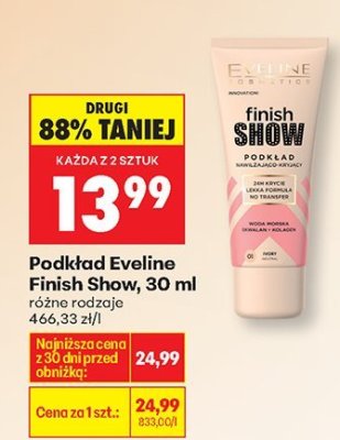 Podkład Eveline Finish Show 30 ml, różne rodzaje promocja w Biedronka