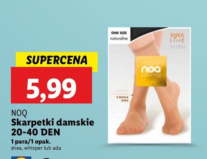 Skarpetki damskie ada 20 den Noq promocja