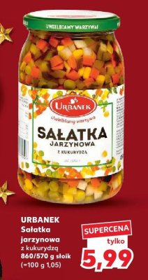 Sałatka jarzynowa z kukurydzą Urbanek 860/570 g promocja w Kaufland