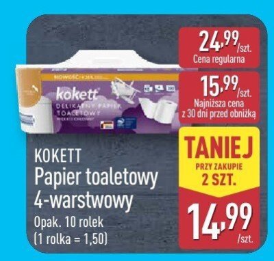 Papier toaletowy 4-warstwowy promocja w Aldi