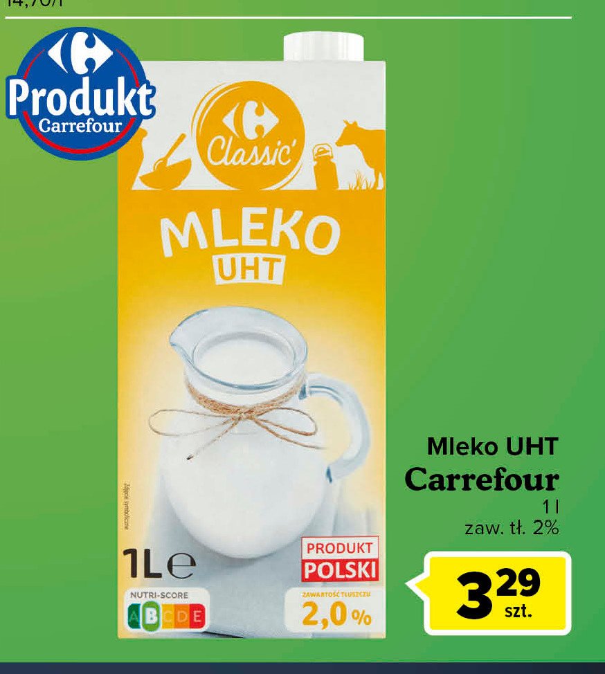 Mleko 2% Carrefour classic promocje