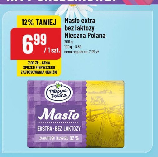 Masło ekstra bez laktozy Mleczna polana promocja