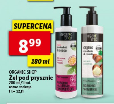 Żel pod prysznic passion fruit & cocoa Organic shop promocja