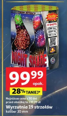 Wyrzutnia 19 strzałów Night Shade New Effect kaliber 30 mm promocja w Auchan
