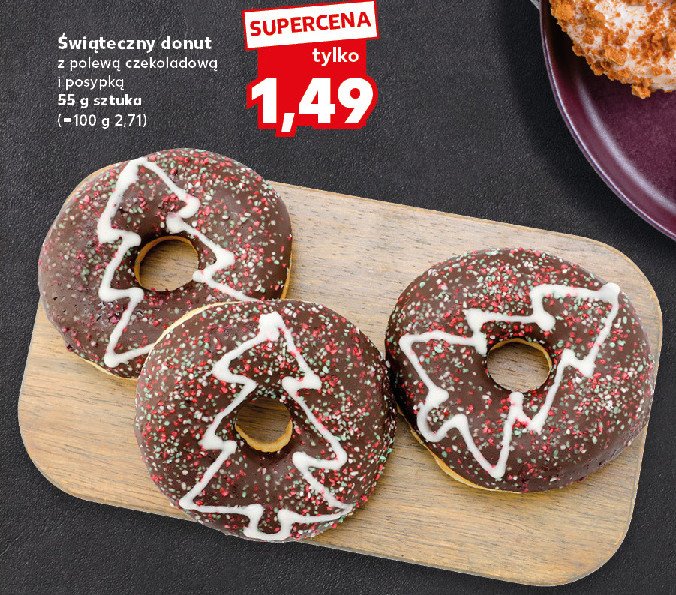 Donut świąteczny ręcznie dekorowany promocja