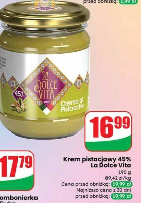 Krem pistacjowy 45% promocja w Dino