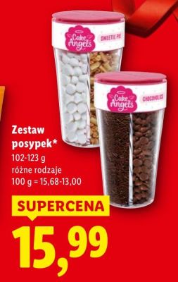 Dekoracje cukiernicze Cake Angels zestaw posypek różne rodzaje promocja w Lidl