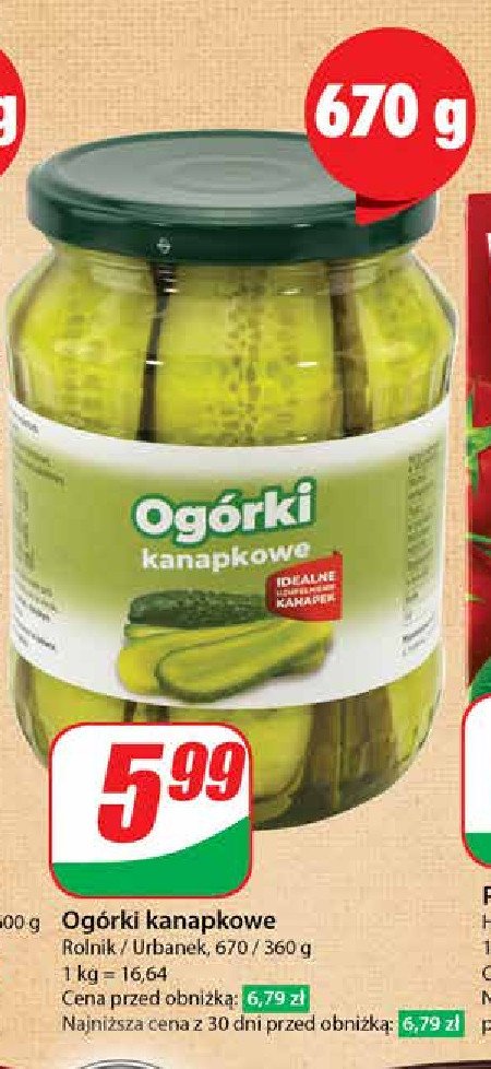 Ogórki kanapkowe promocja