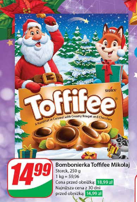 Bombonierka santa Toffifee promocja