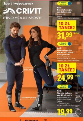 Koszulka funkcyjna damska lub męska Crivit promocja w Lidl
