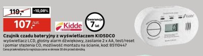 Czujnik czadu bateryjny z wyświetlaczem Kidde 7DCO promocja w Leroy Merlin