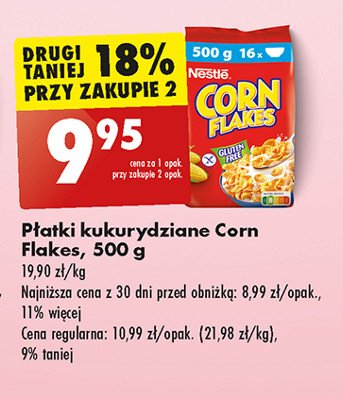 Płatki śniadaniowe Nestle corn flakes Corn flakes (nestle) promocja w Biedronka