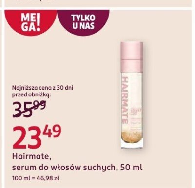 Serum Hairmate do włosów suchych, 50 ml promocja w Rossmann