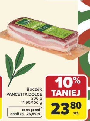 Boczek PANCETTA DOLCE promocja w Carrefour