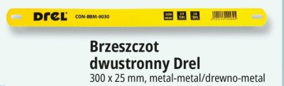 Brzeszczot dwustronny 300 x 25 mm, metal-metal/drewno-metal Drel promocja w Leclerc