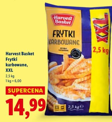 Frytki karbowane, XXL promocja w Lidl