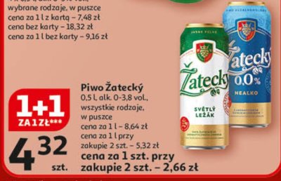Piwo Żatecký promocja w Auchan
