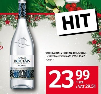 Wódka Biały Bocian 40% 500 ml promocja w Selgros
