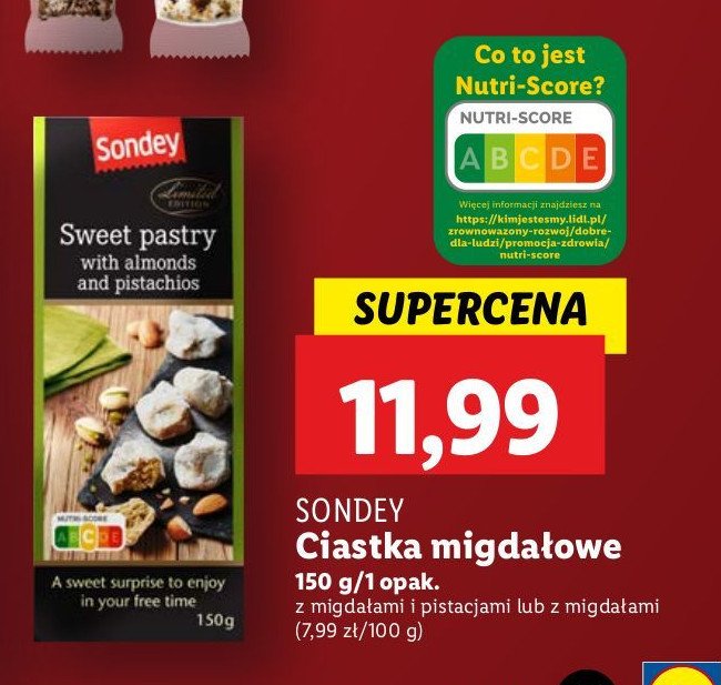 Ciastka migdałowe Sondey promocja