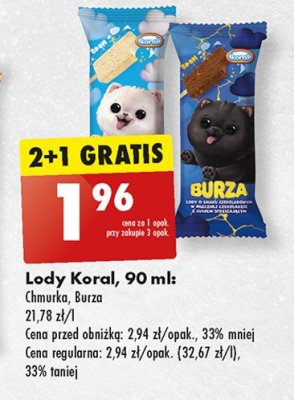 Lód burza Koral promocja