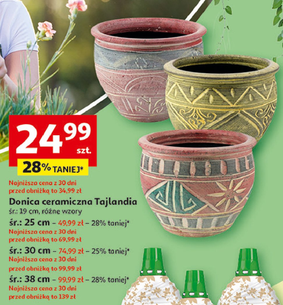 Donica ceramiczna tajlandia 30 cm promocja