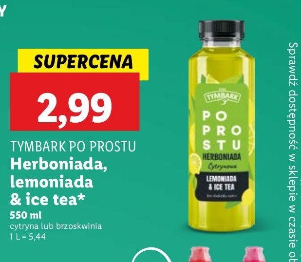 Herboniada brzoskwiniowa Tymbark po prostu promocja