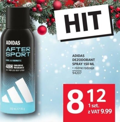 Dezodorant spray Adidas After Sport promocja w Selgros