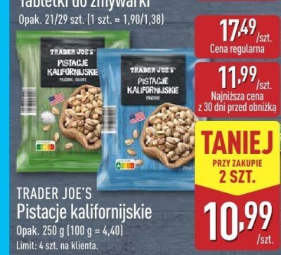 Pistacje kalifornijskie  promocja w Aldi
