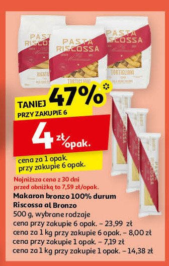 Makaron tortiglioni Riscossa promocja