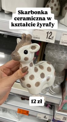 Skarbonka ceramiczna w kształcie żyrafy promocja w Dealz