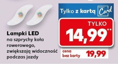 Lampki LED na szprychy koła rowerowego SETTY zwiększają widoczność podczas jazdy promocja w Kaufland