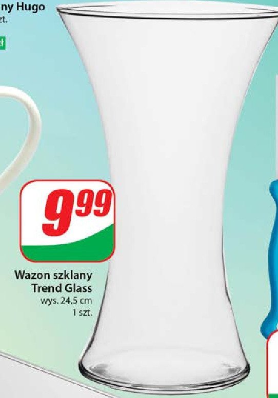 Wazon szklany 24.5 cm Trend glass promocja