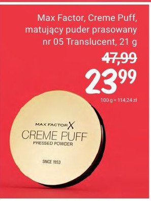 Puder nr 05 Max factor creme puff promocja