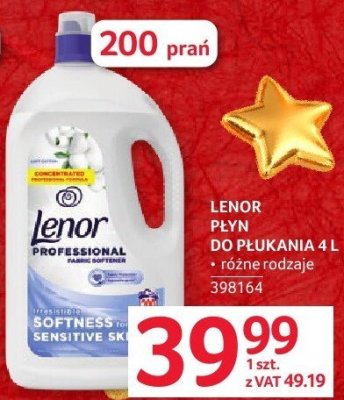 Płyn do płukania Lenor 4 L promocja w Selgros