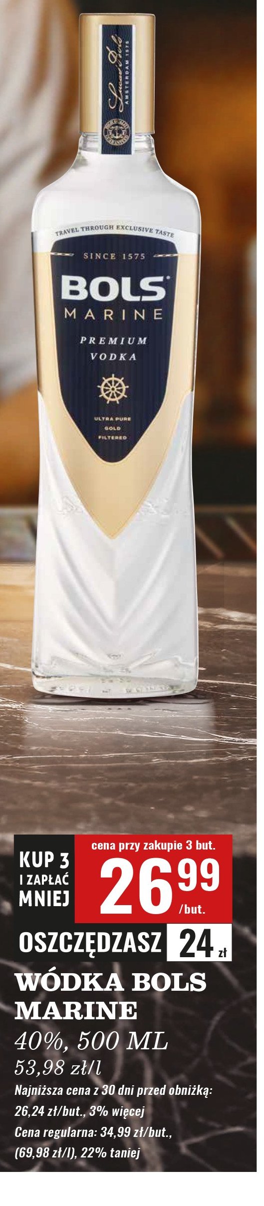 Wódka Bols marine promocja w Biedronka
