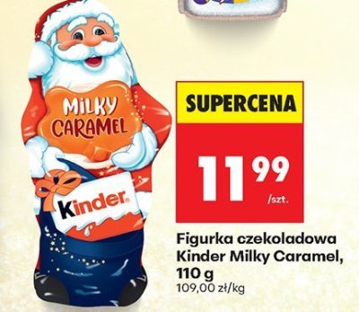 Figurka czekoladowa Kinder Milky Caramel, 110 g promocja w Biedronka