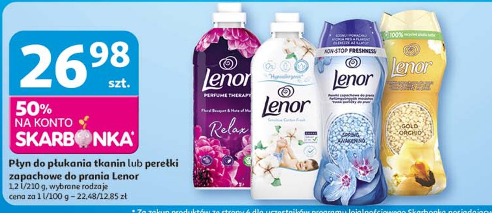 Płyn do płukania relaxed Lenor promocja w Auchan