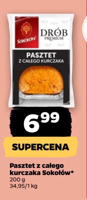 Pasztet z całego kurczaka Sokołów promocja w Netto