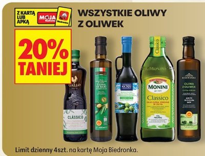 Oliwa z oliwek wszystkie rodzaje -20% promocja w Biedronka