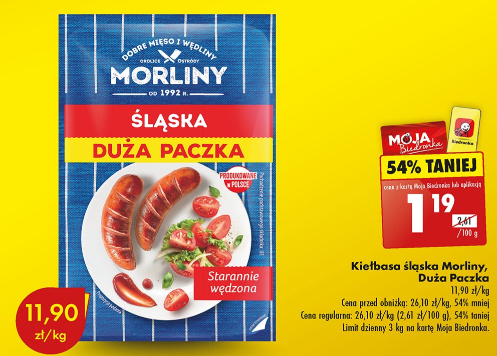 Kiełbasa śląska Morliny promocja w Biedronka