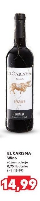 Wino El carisma reserva promocja w Kaufland