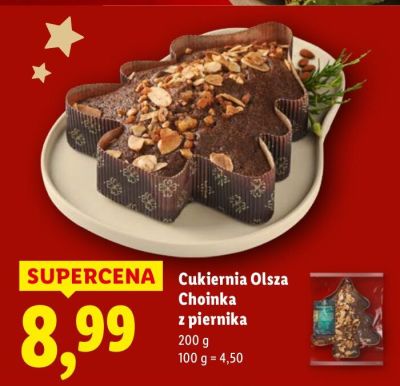 Cukiernia Olsza Choinka z piernika promocja w Lidl