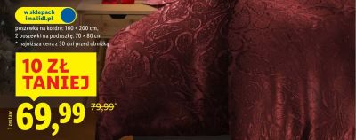 Pościel dwustronna z pluszu 160×200 cm promocja w Lidl