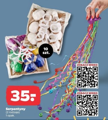 Serpentyny 2 rodzaje promocja w Netto
