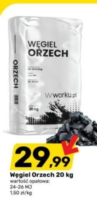 Węgiel Orzech 20 kg Bricomarche promocja w Bricomarche