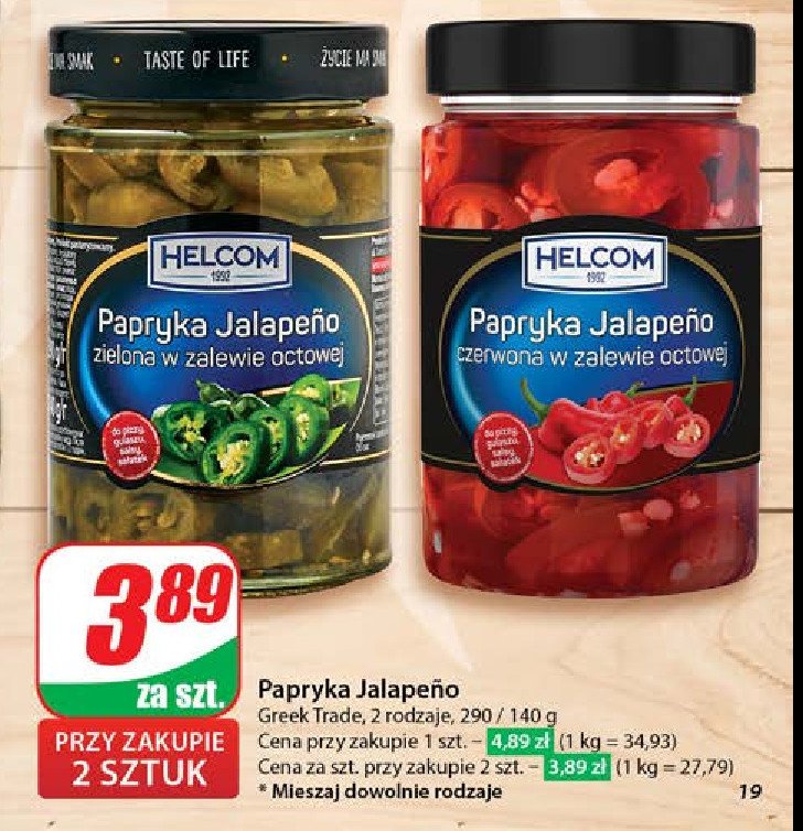Papryka jalapeno zielona w zalewie octowej Helcom promocja