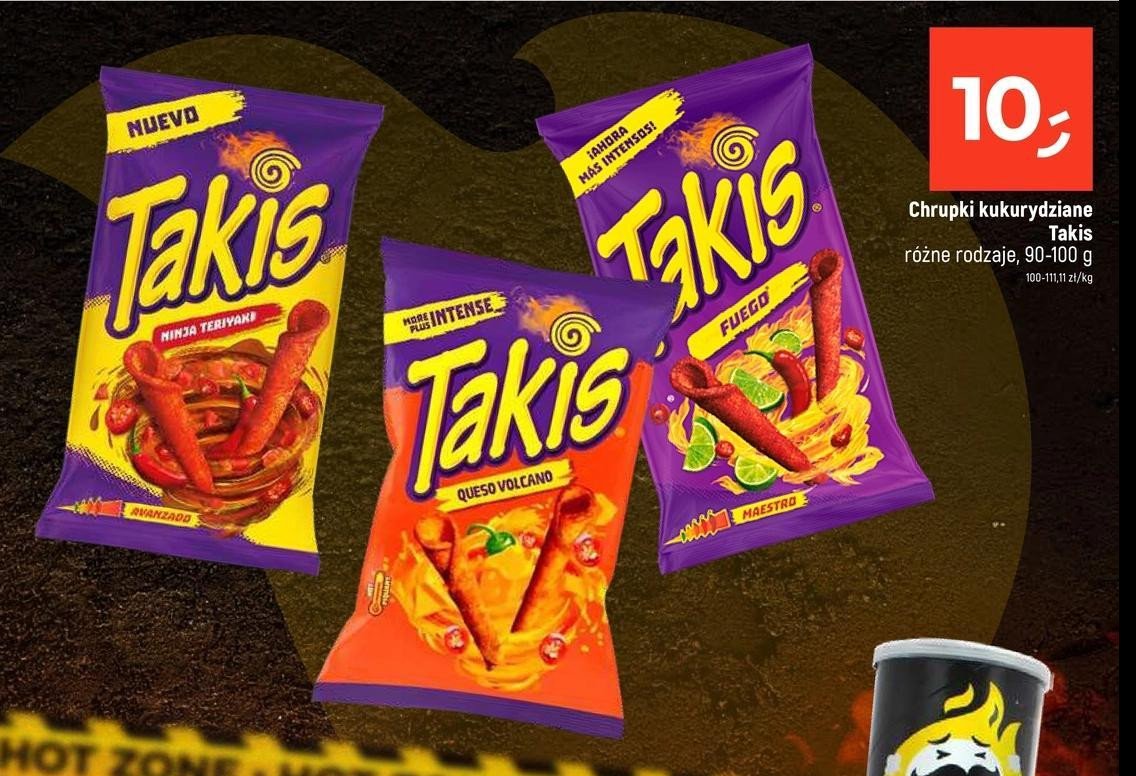 Chrupki queso volcano Takis promocja