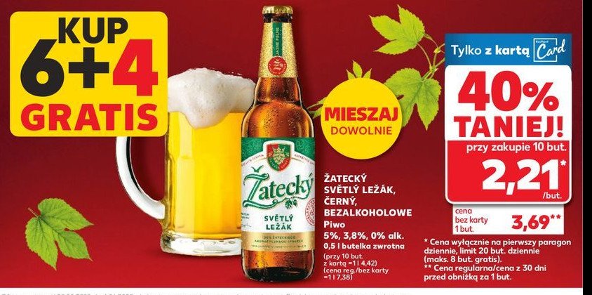 Piwo Zatecky svetly lezak promocja w Kaufland